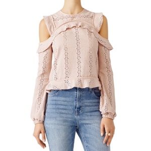 Nicholas Pink Cold Shoulder Top Size 0